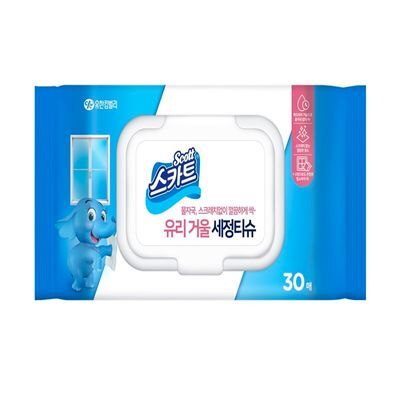 스카트 유리거울 세정티슈 30매