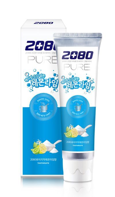 2080 퓨어베이킹 소다치약 125g 택1 (레몬라임, 클린민트)