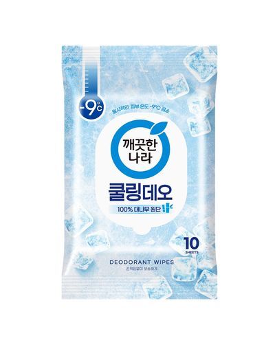 깨끗한나라 페퍼민트 쿨링 데오티슈 휴대용 10매