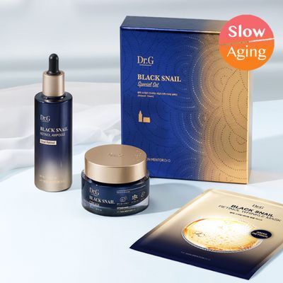 [선물세트/광채탄력] 닥터지 블랙스네일 레티놀 3종 기프트세트 (크림 50ml + 앰플 50ml + 마스크팩 1매)