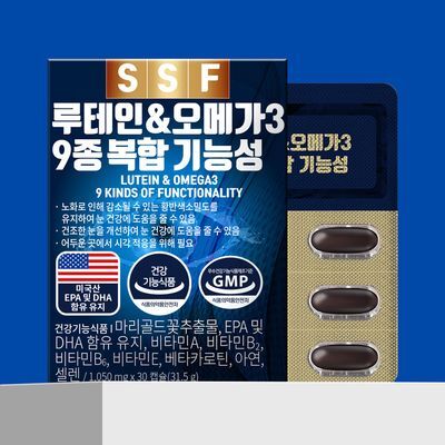 순수식품 루테인&오메가3 9종복합기능성 30캡슐 (1개월분)