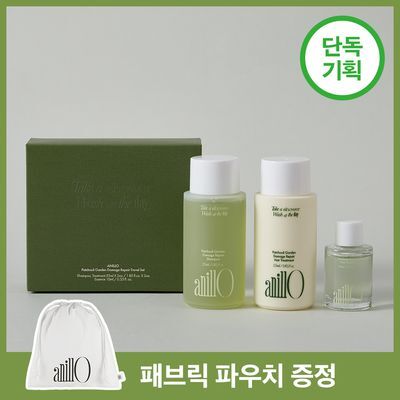 [올영단독/파우치 증정] 아닐로 패츌리 가든 데미지 리페어 트래블 세트(샴푸+트리트먼트+에센스/여행용)