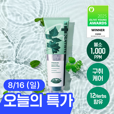 [대용량/불소 포함] 덴티스테 플러스화이트 프로 치약 튜브 160g 3종 택1