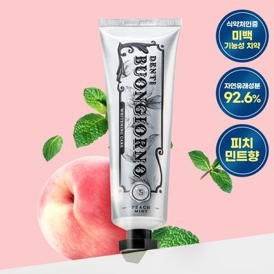 [NEW] 덴티본조르노 피치 민트향 미백치약 100g