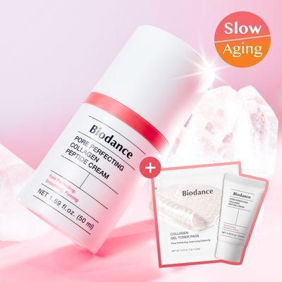 [탄력/수분] 바이오던스 포어 퍼펙팅 콜라겐 펩타이드 크림 50ml 기획 (+10ml+겔 패드 2매입)