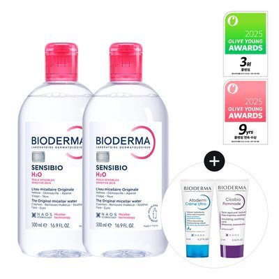 [2025 어워즈/9년 연속수상] 바이오더마 센시비오 H2O 500ml 2입 어워즈 한정기획 