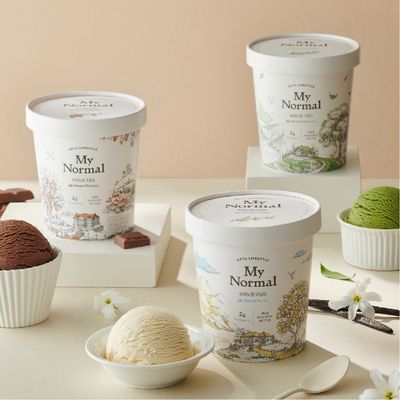 마이노멀 저당 파인트 아이스크림 474ml 3종 택1 (그린티, 초코, 바닐라)