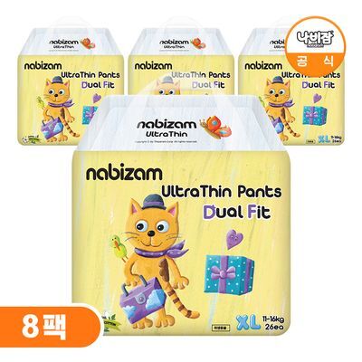 나비잠 기저귀 울트라씬듀얼핏 팬티 8팩 6종 택 1