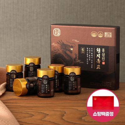 한삼인 홍삼진 천지옥고 6병 1세트 + 쇼핑백