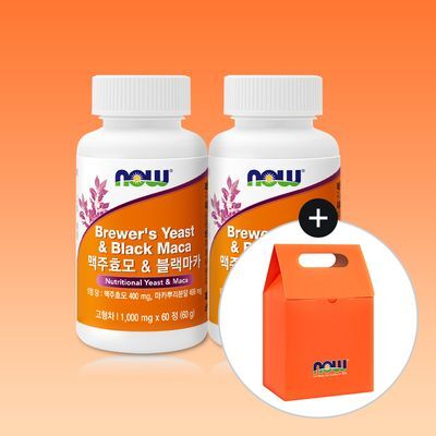 [선물박스] 나우푸드 맥주효모&블랙마카 60정 2박스 (4개월분)