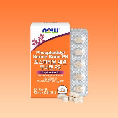 나우푸드 포스파티딜세린 두뇌엔 PS 300mg 60정 (1개월분)