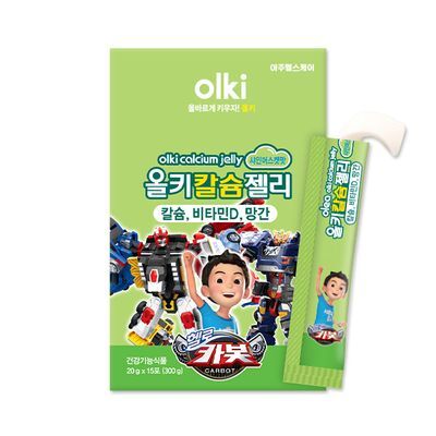 올키X헬로카봇 칼슘젤리 샤인머스켓맛 15포 (15일분)
