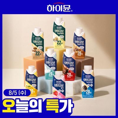 하이뮨 프로틴 밸런스 액티브 8종(밤티라미수/바닐라봉봉/밀크쉐이크/딥초코/더블샷커피 등) 250ml* 18입