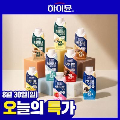 하이뮨 프로틴 밸런스 액티브 8종(밤티라미수/바닐라봉봉/밀크쉐이크/딥초코/더블샷커피 등) 250ml* 18입