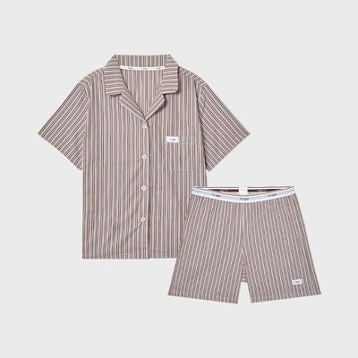 러브 썸머 파자마 세트 - 라이트브라운