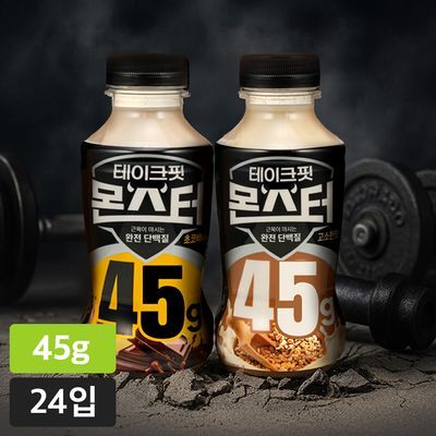 테이크핏 몬스터 단백질 음료 350ml 24입 2종 택1 (초코바나나/고소한맛)