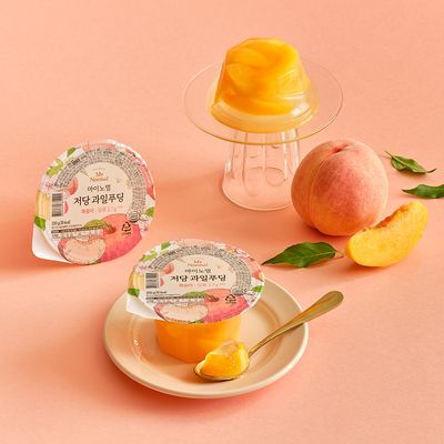 마이노멀 저당 과일푸딩 185g 복숭아 6개입 (1BOX)