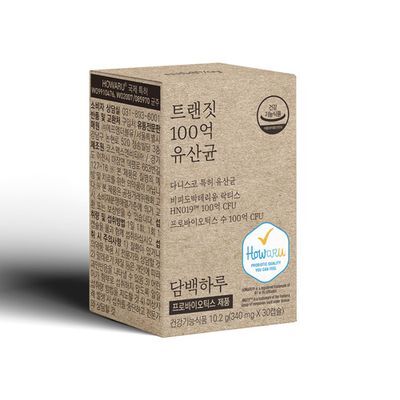 담백하루 트랜짓 100억 유산균 30캡슐 (1개월분)
