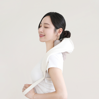 무아스 두드림 케어 무선 목 어깨 마사지기 지압 안마기