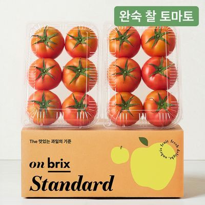 온브릭스 진한 풍미에 쫀득한 식감, 완숙 찰 토마토 2kg (1kg*2팩)