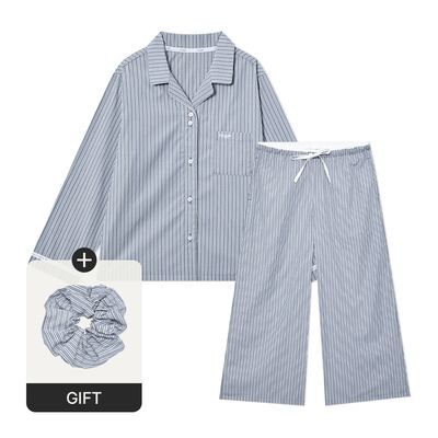 휘게 언더웨어 레이지 파자마 세트 - 쿨그레이