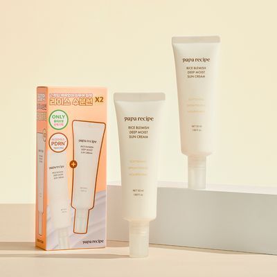[올영 단독/비건 쌀 PDRN] 파파레서피 라이스 블레미쉬 딥 모이스트 선크림 50ml 더블기획