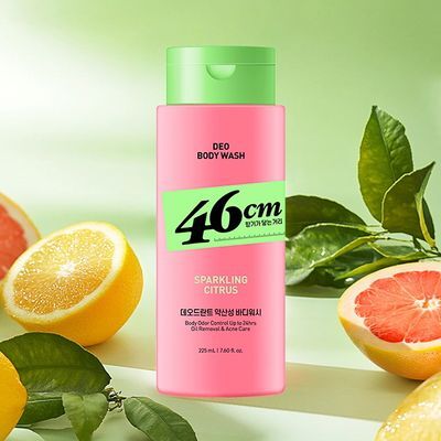 46CM 체취솔루션 약산성 데오드란트 바디워시 스파클링 225ml (시트러스향/허벌향)