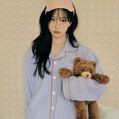 [해원 PICK] 도씨 실크핏 시에르 긴팔 커플 잠옷 세트 