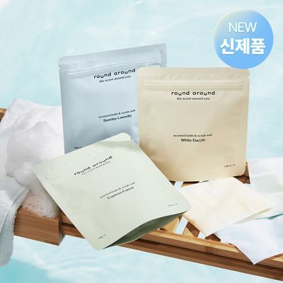 [신상]라운드어라운드 센티드 배쓰&스크럽 솔트 30g 3매 3종