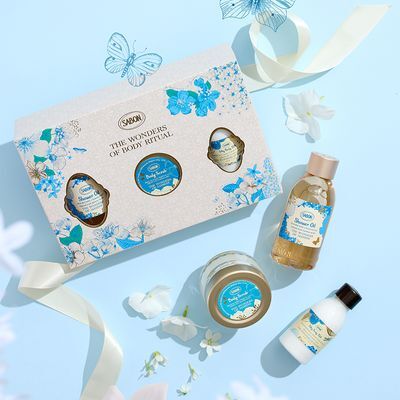 [NEW] 사봉 바디 리츄얼 더 원더스 오브 자스민 키트(샤워오일 100ml+바디스크럽 60g+실키 바디밀크 50ml)