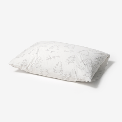 웜그레이테일 알러지방지 노스랜드 화이트 베개커버 (2size)