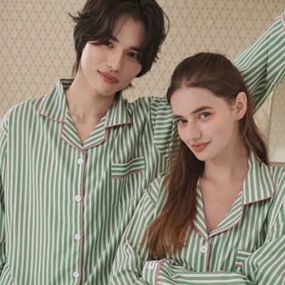 오프아워 민티 스트라이프 긴팔 잠옷 세트 3종 택 1 (M / L / XL)