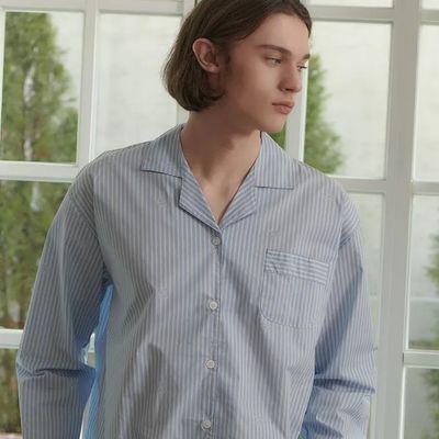 오프아워 리브레 코튼블렌드 긴팔 잠옷 세트 블루 3종 택 1 (M / L / XL)