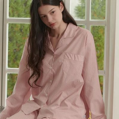 오프아워 리브레 코튼블렌드 긴팔 잠옷 세트 핑크 3종 택 1(M / L/ XL)