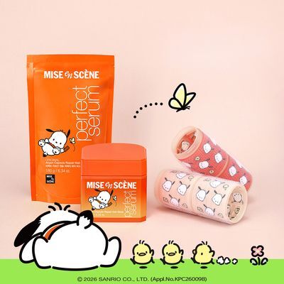 [포차코키링증정] 미쟝센 퍼펙트 헤어 마스크 180G+180G리필+ 포차코 대왕헤어롤 (랜덤)