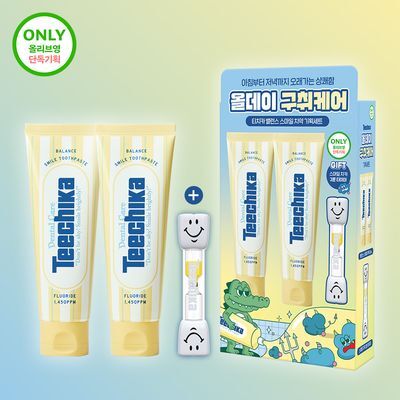 [고불소] 티치카 밸런스 스마일 치약 단독기획 (치약 2EA+양치 타이머)