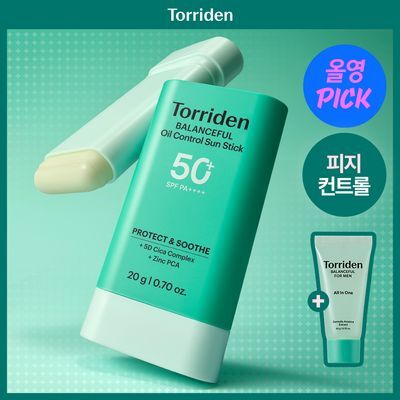 [7월 올영픽] 토리든 밸런스풀 포맨 시카 오일 컨트롤 선스틱 20g 기획(+올인원 20g)