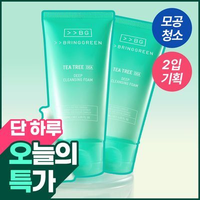 [고밀도효소거품] 브링그린 티트리 시카 딥클렌징폼 기획 (더블/대용량)