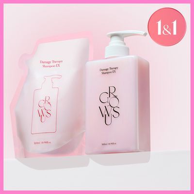 [접착 헤어팩 증정] 그로우어스 데미지 테라피 샴푸 500ml 단품/기획