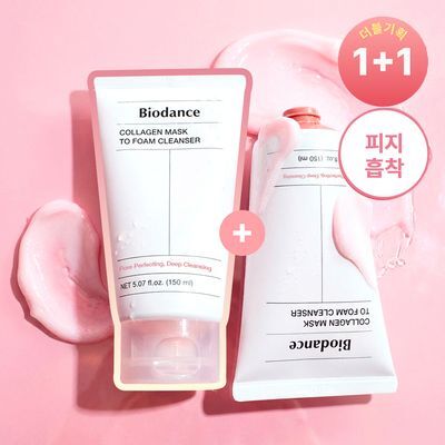 [1+1/한정기획] 바이오던스 콜라겐 팩 투 폼 클렌저 150ml 2입 기획