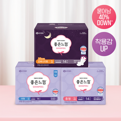 좋은느낌 오리지널 맥시슬림 생리대 (중형/대형/수퍼롱/오버나이트)