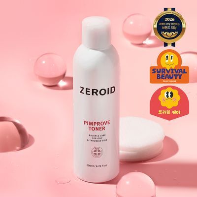 [트러블 피부 추천/저자극 각질 케어] 제로이드 핌프로브 토너 200ml