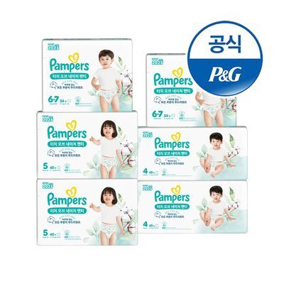 팸퍼스 터치오브네이처 팬티 기저귀 4~6단계 2박스