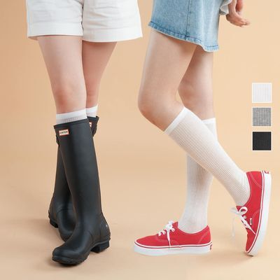 삭피엔스 레인부츠 시스루 골지 여성 니삭스 (니삭스/장목)