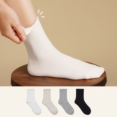 삭피엔스 밴드 조임없는 무압박 무지 여성 양말 8켤레 7type