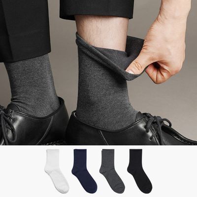 삭피엔스 밴드 조임없는 무압박 무지 남성 양말 8켤레 4type