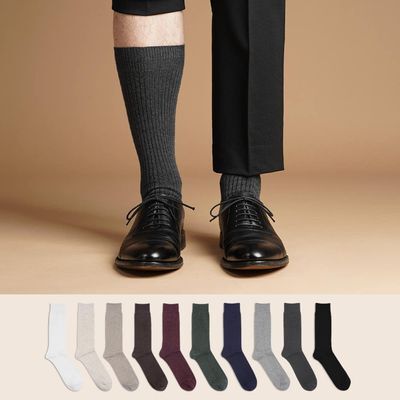 삭피엔스 톡톡한 프리미엄 클래식 골지 남성 양말 5켤레 3colors (화이트/블랙/차콜)