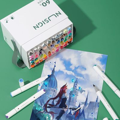 누사인 브러쉬 트윈 마카펜 60색 세트