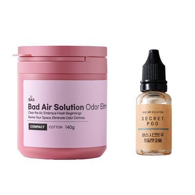 바스 탈취제 컴팩트 140g + 토일렛 퍼퓸 시크릿 푸 레몬향 20ml 더블 기획 외 탈취제 4종