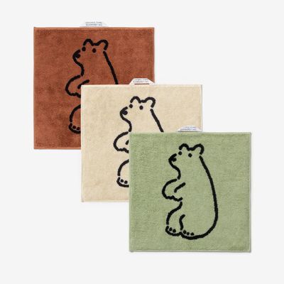 웜그레이테일 허기 베어 핸드 타월 (3colors)